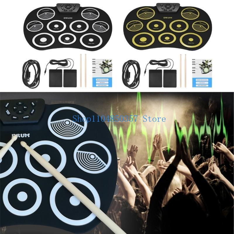 Electronic Drum Kit For Kids - Bộ trống cuộn 652F có giắc