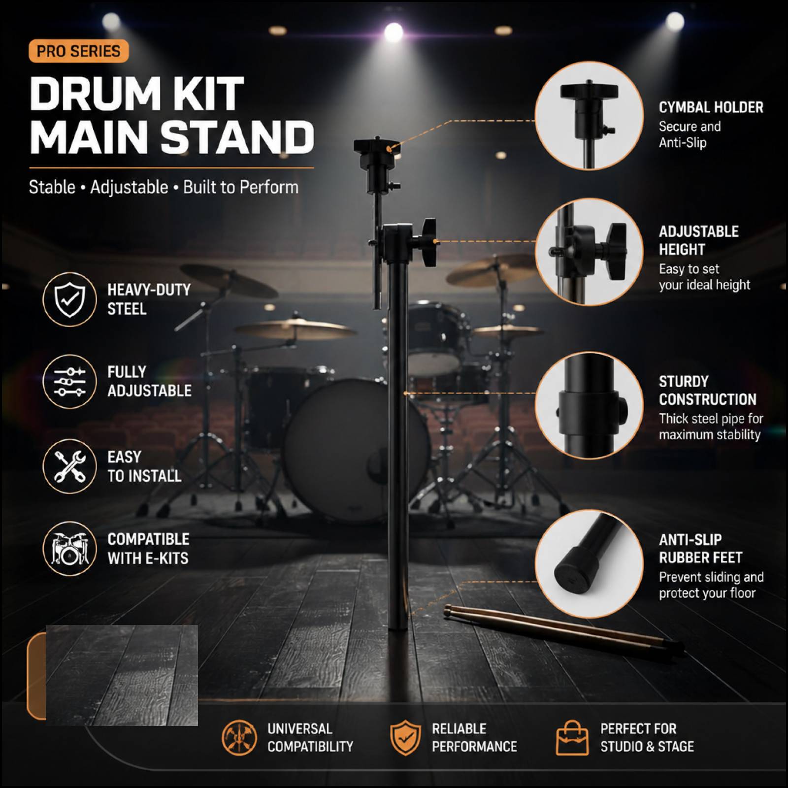 Electronic Drum Rack Stand - Electronic Drum Stand Alloy Rack Rod