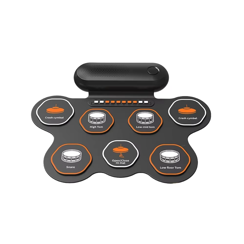 Electronic Drum Kit For Kids - Hand-Rolled Portable Collapsible Electronic Drum Silicone