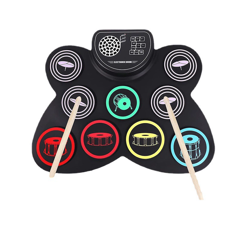 Colorful Foldable Silicone Rol - đánh giá và giá Electronic Drum Kit For Kids