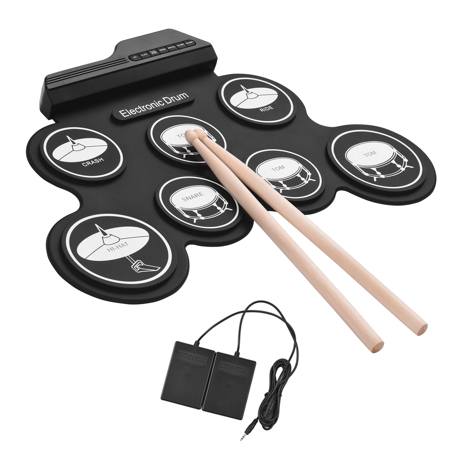 Electronic Drum Set USB Roll-U - đánh giá và giá Electronic Drum Kit For Kids