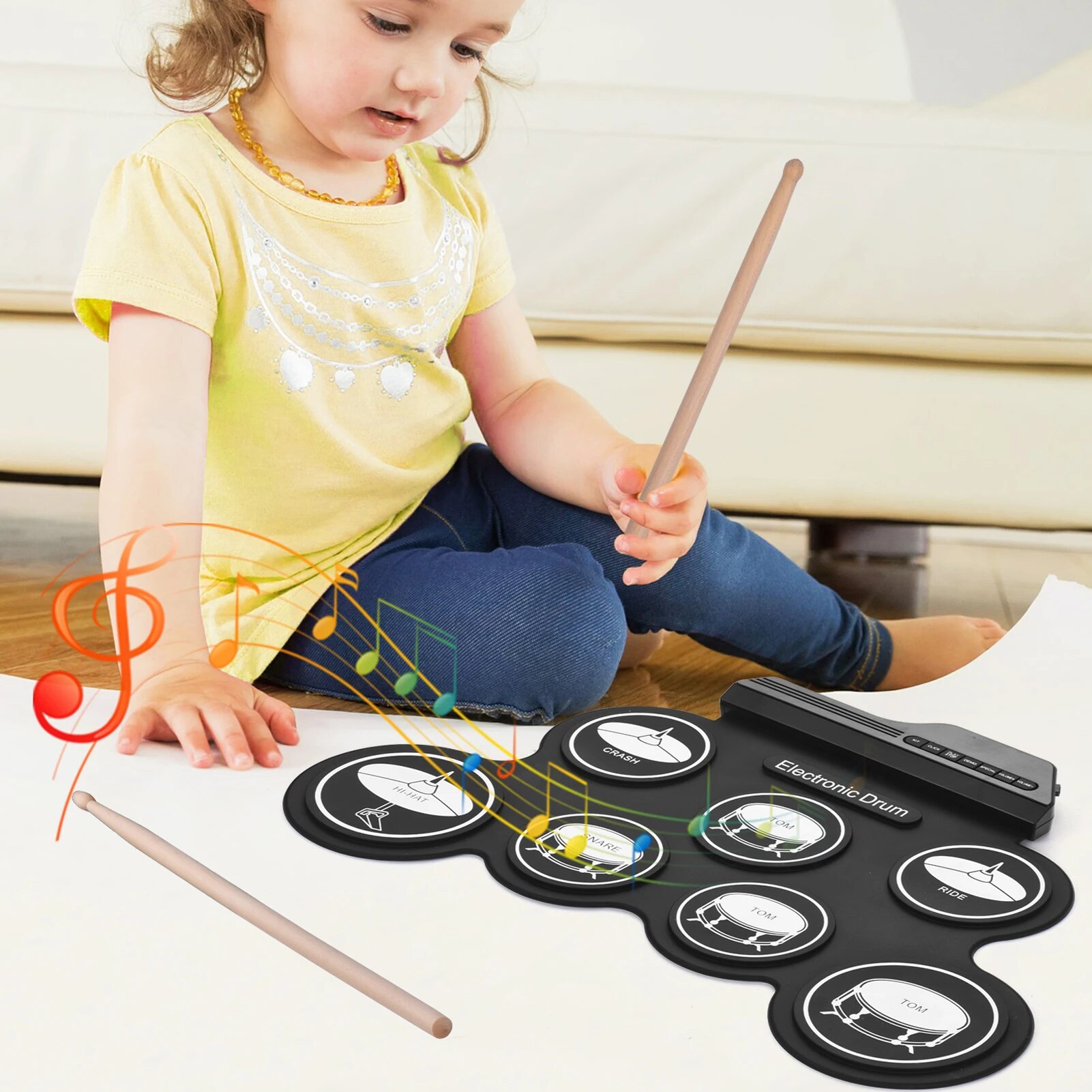 Electronic Drum Set USB Roll-U - đánh giá và giá Electronic Drum Kit For Kids