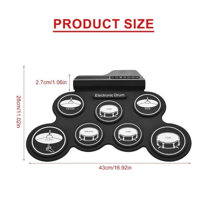 Bộ trống điện, 7 trống tập trố - đánh giá và giá Electronic Drum Kit For Kids