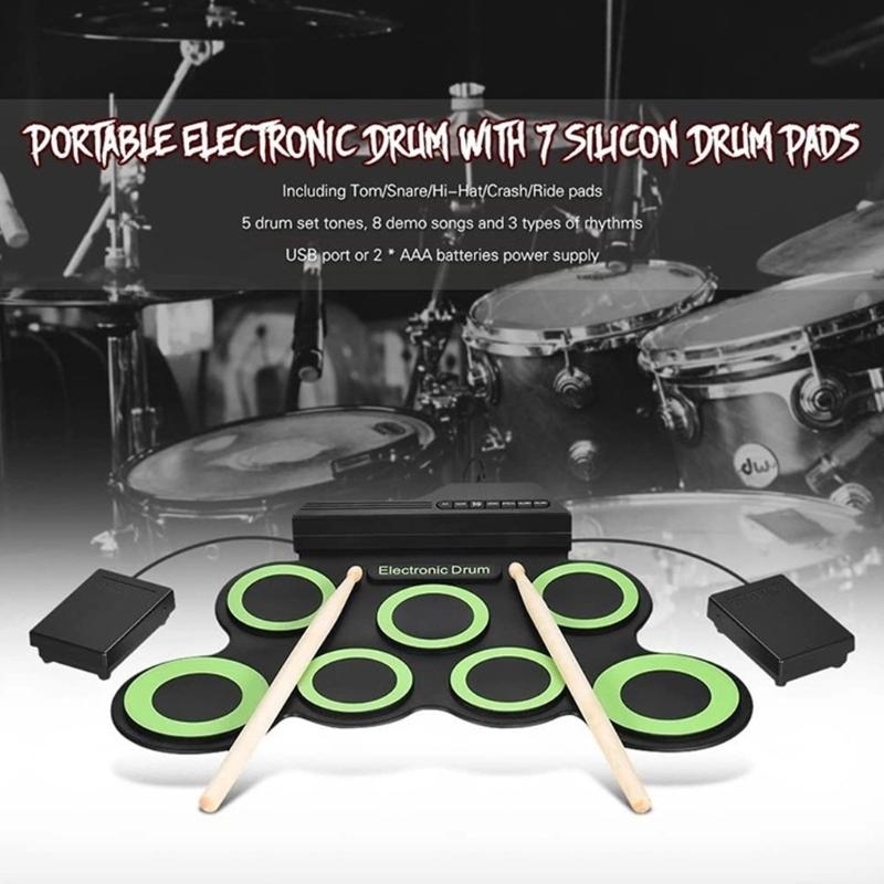 Bộ trống điện, 7 trống tập trố - đánh giá và giá Electronic Drum Kit For Kids