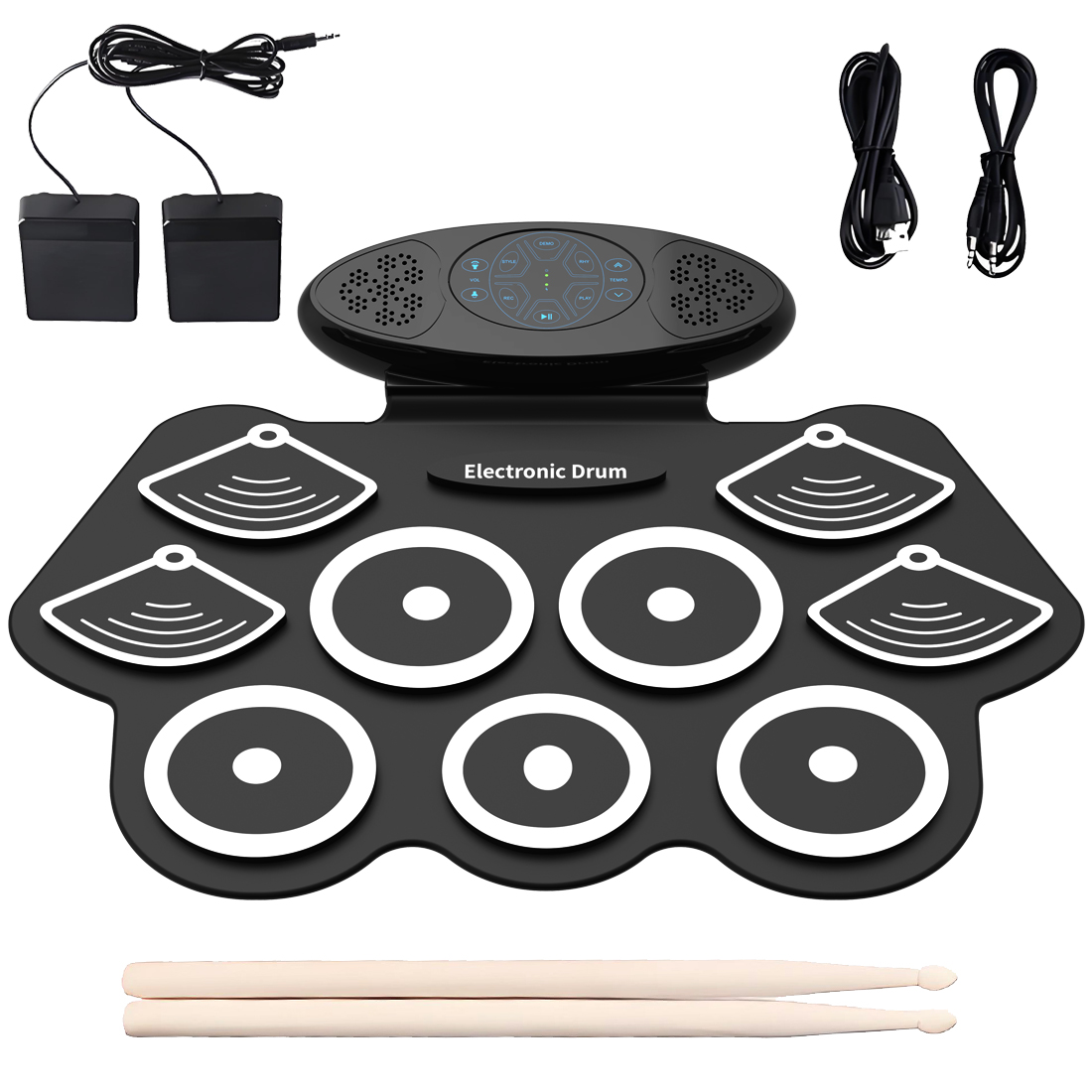 Portable Roll up Electronic Dr - đánh giá và giá Electronic Drum Set Roll Up