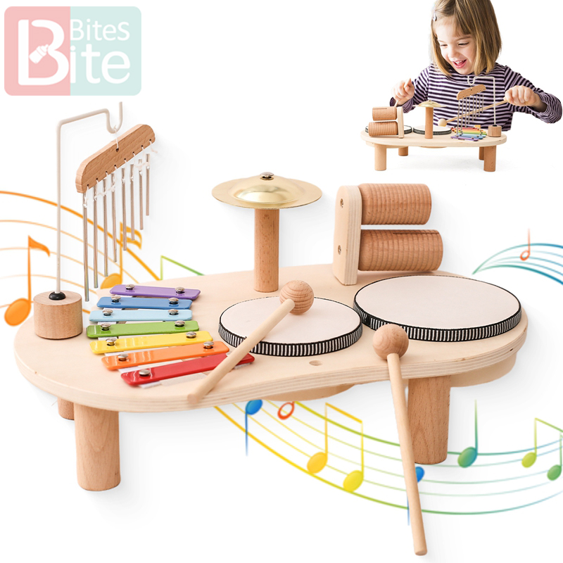 Baby Educational Toys Wooden A - đánh giá và giá Electronic Drum Kit For Kids