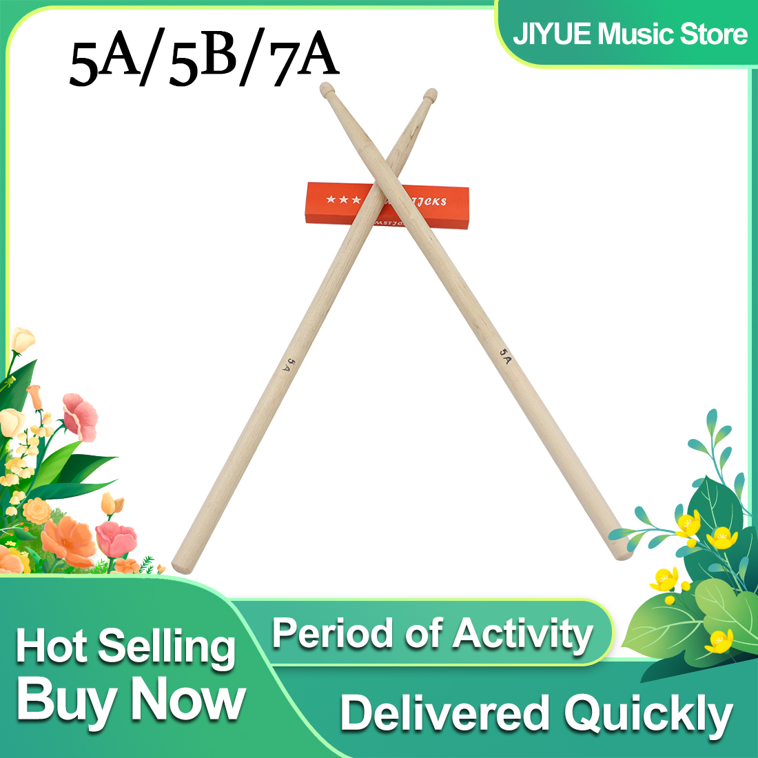 1Pair 5A/7A/5B Drum Sticks Map - đánh giá và giá Drumsticks 5A Maple